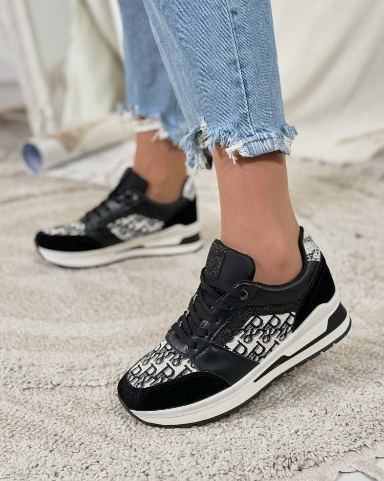 36 37 38 sneakersy 39 40 41 adidasy na koturnie z printem sportowe