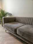 Luksusowy komplet Sofa i fotel szary/mysi Slender.Nierozkładane.