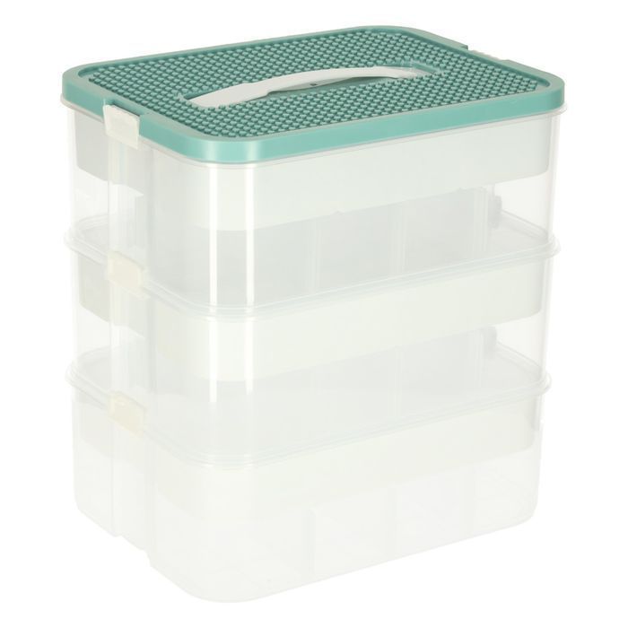 Pudełko na Zabawki Pojemnik Plastikowy 3 Piętrowy Organizer