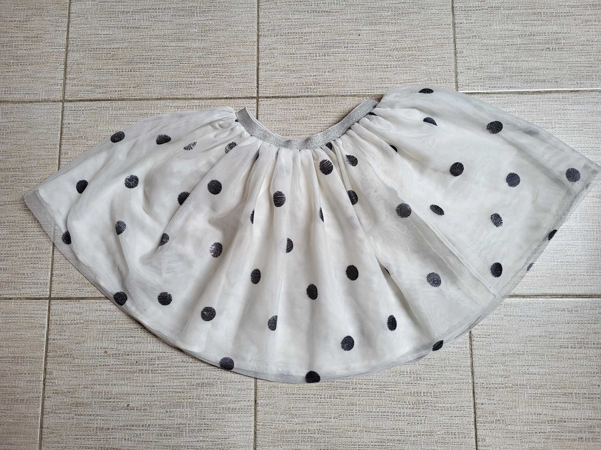 tiulowa spódnica w grochy H&M 122-128