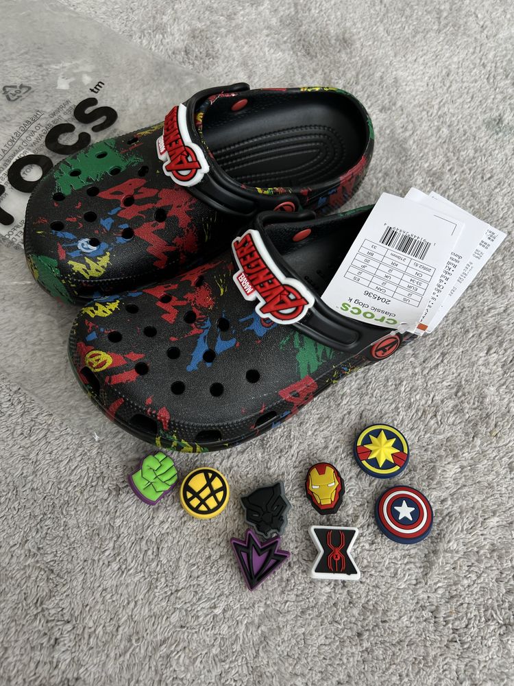Дитячі сабо Crocs J1 J2 CLASSIC MARVEL AVENGERS 33-34 розмір