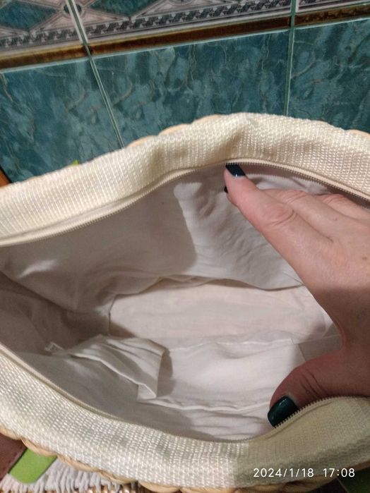 Сумка из натуральной соломки