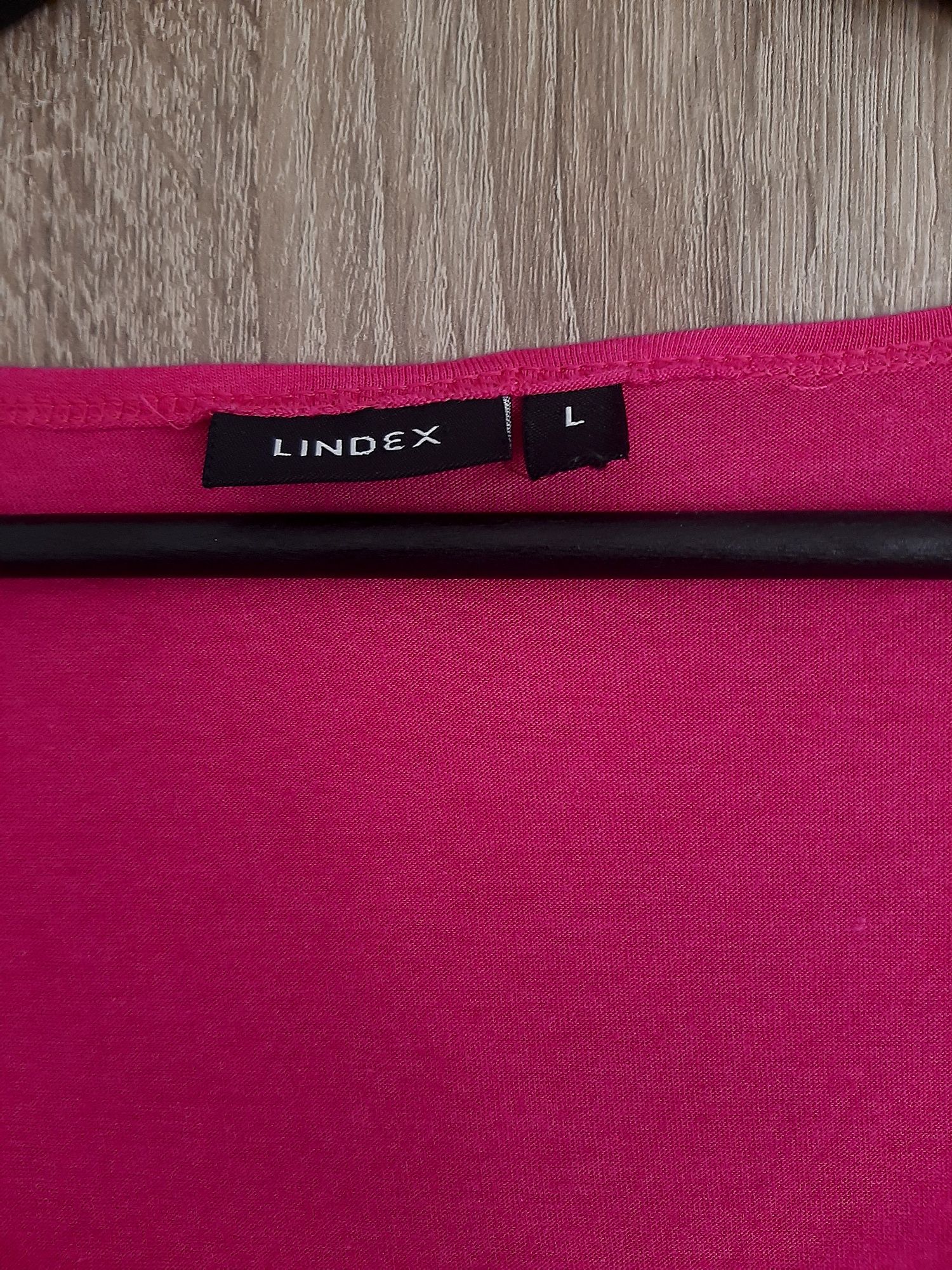 Mocno różowa malinowa dłuższa bluzka bluzeczka tunika Lindex L 40 XL 4