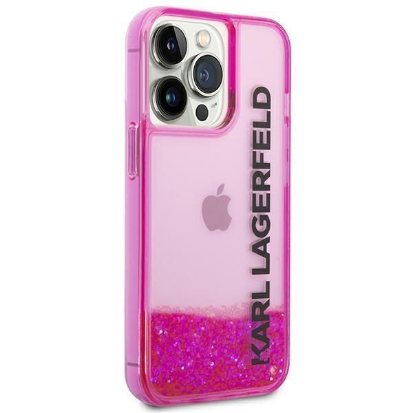 Etui Karl Lagerfeld Liquid Glitter Różowe na iPhone 14 Pro