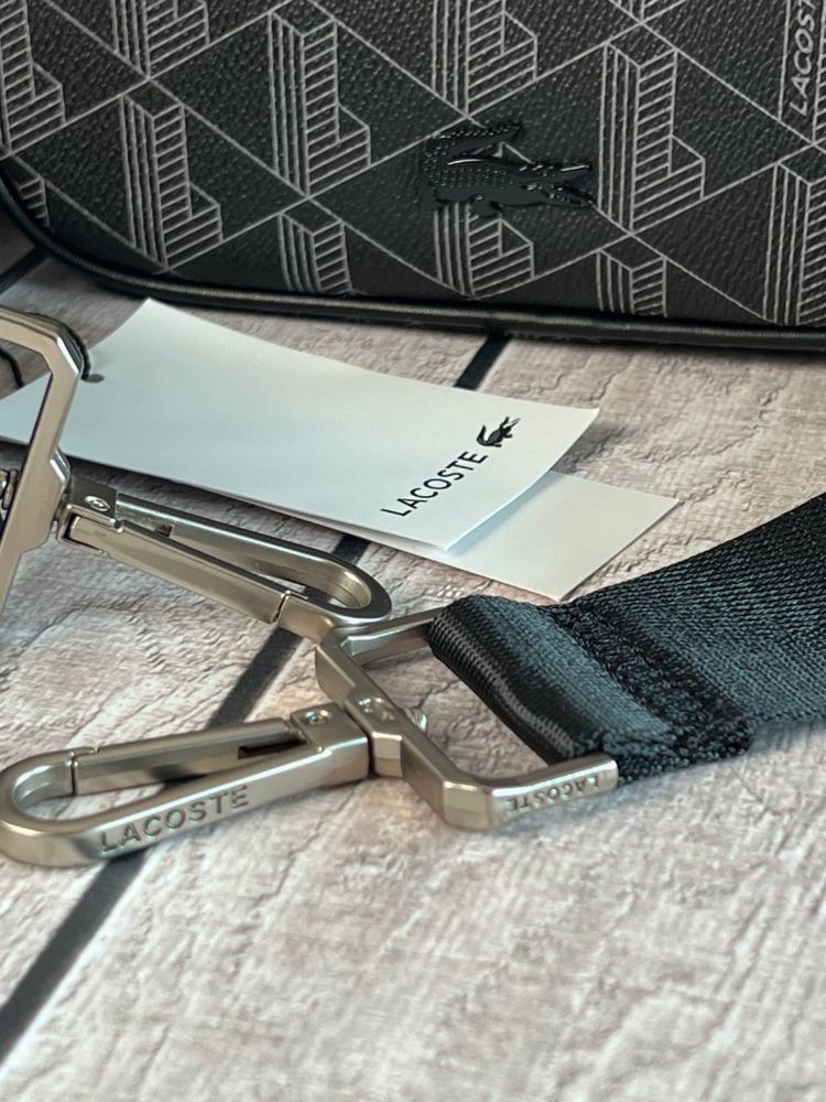 Torba na ramię Lacoste męska czarna – nowa z metką, elegancka