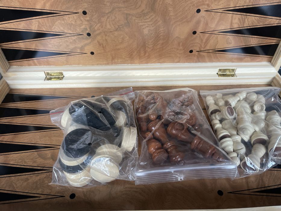 Шахматы + шашки + нарды (48 х 48 см)