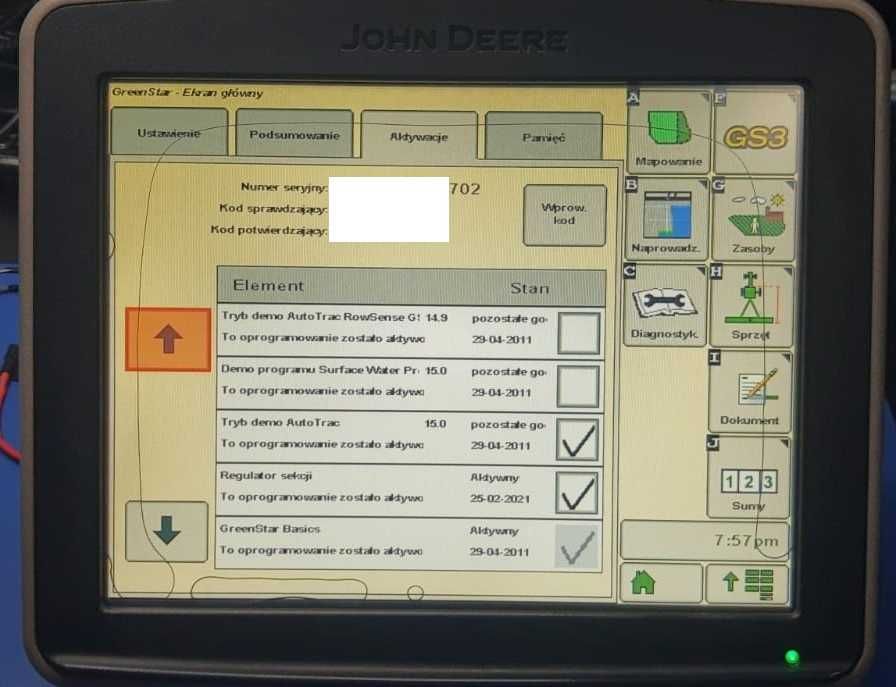 John Deere Monitor GreenStar 2630 Autotrack+SectionControl