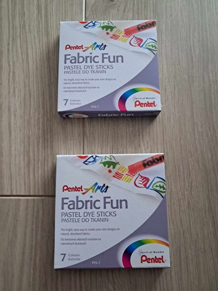 Pentel,pastele do tkanin, kreatywny zestaw z koszulą