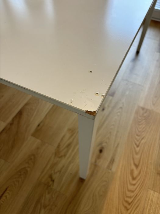 Bialy rozkladany stol Ikea