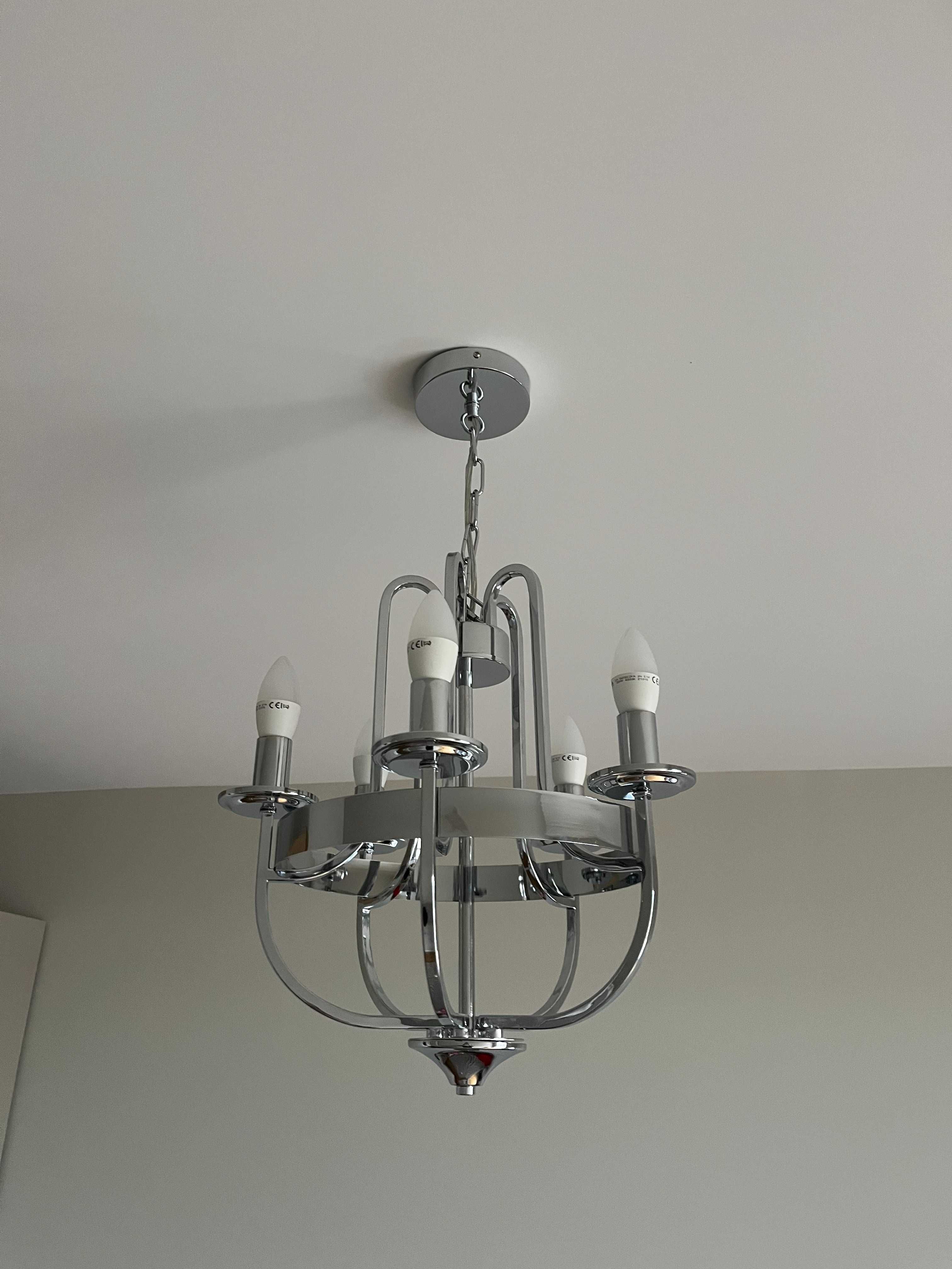 Erno żyrandol świeczkowy 5-punktowy model BL0738 chrom styl Hamptons