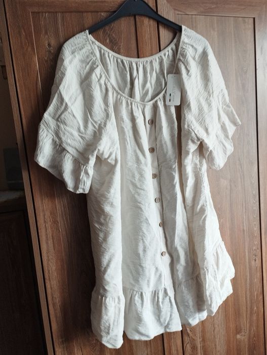 Bluzeczka elegancka beżowa z wiskozy włoskiej