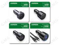 Автомобільні зарядні пристрої UGREEN Fast Car Charger 30W/63W/69W/130W