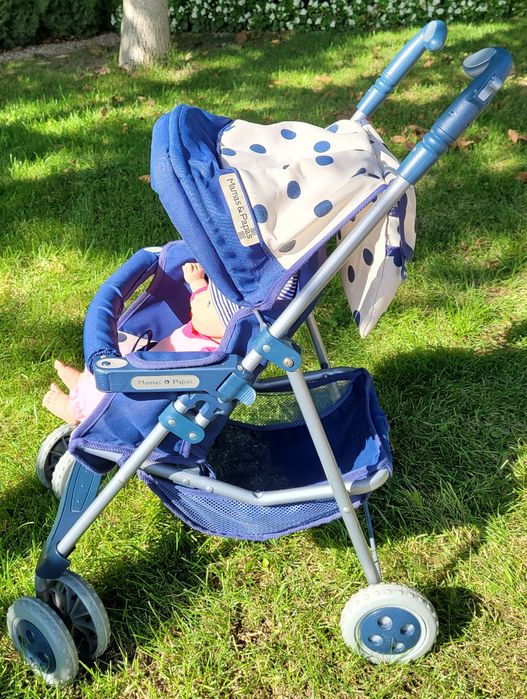 Wózek spacerówka dla lalki Mamas&papas + lalka bobas