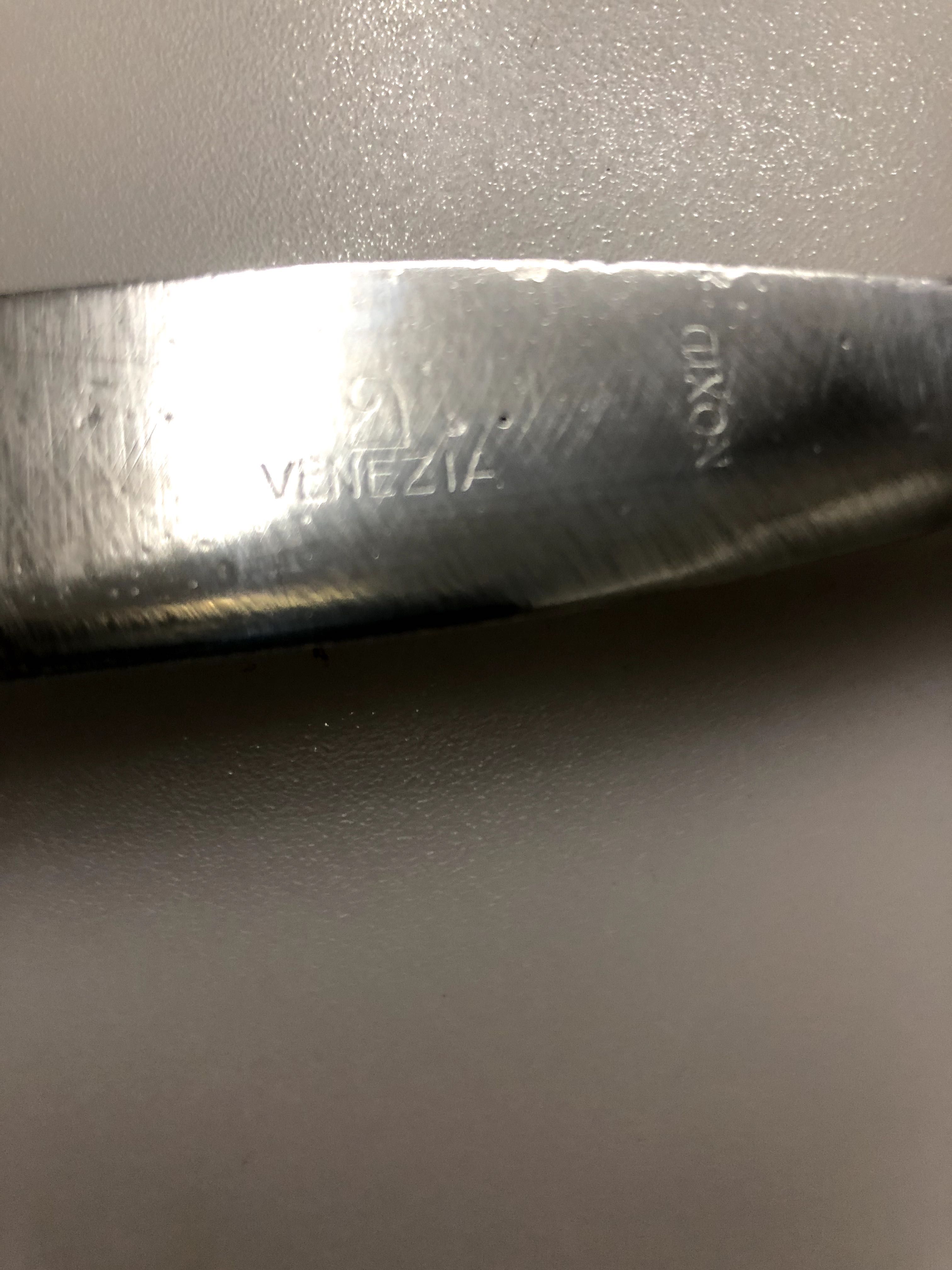 старинный нож в коллекцию, made in Italy VENEZIA INOXID черное дерево
