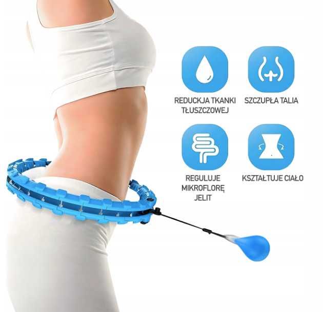 Hula hoop z obciążeniem odchudzające koło hulahop masujące hula hop