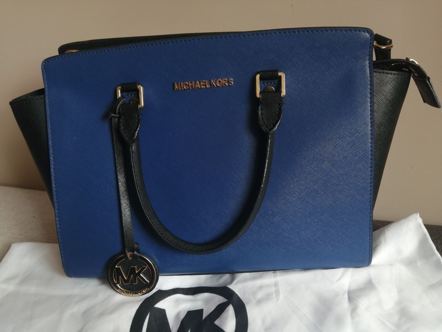 Torebka Michael Kors, damska granatowo czarna, stan super