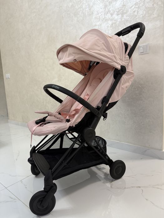 Cybex coya matt black peach + бампер і москітна сітка