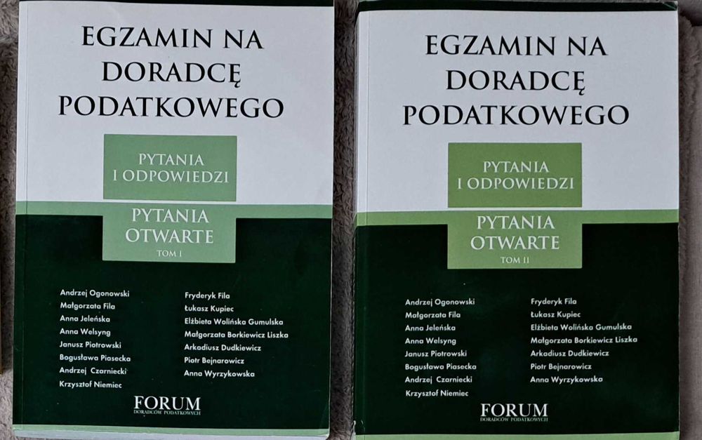 Egzamin na doradcę podatkowego Pytania i odpowiedzi 2 tomy unikat
