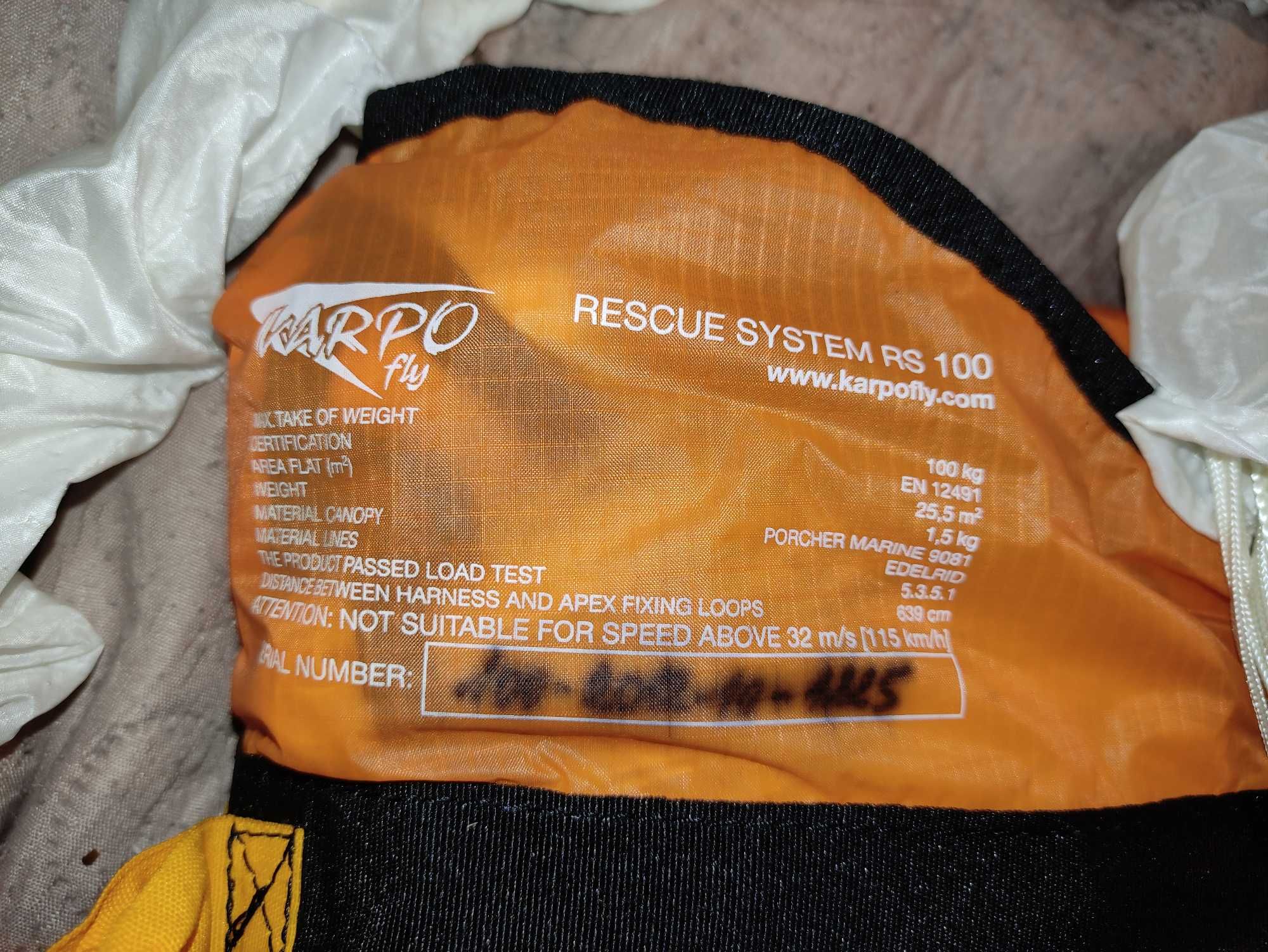 Zapas paralotniowy Karpo Fly RS 100