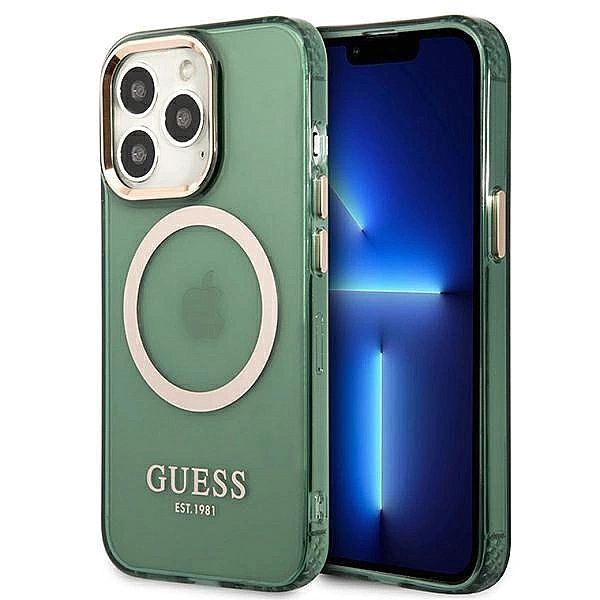 Etui Guess Gold Outline Translucent MagSafe na iPhone 13 Pro / iPhone