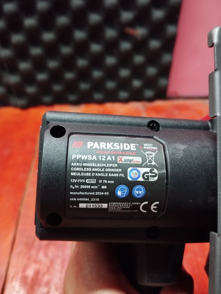 Нова акумуляторна мініболгарка Parkside PPWSA 12 A1