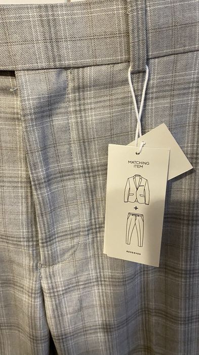 Garnitur męski w kratkę Reserved NOWY rozm.52