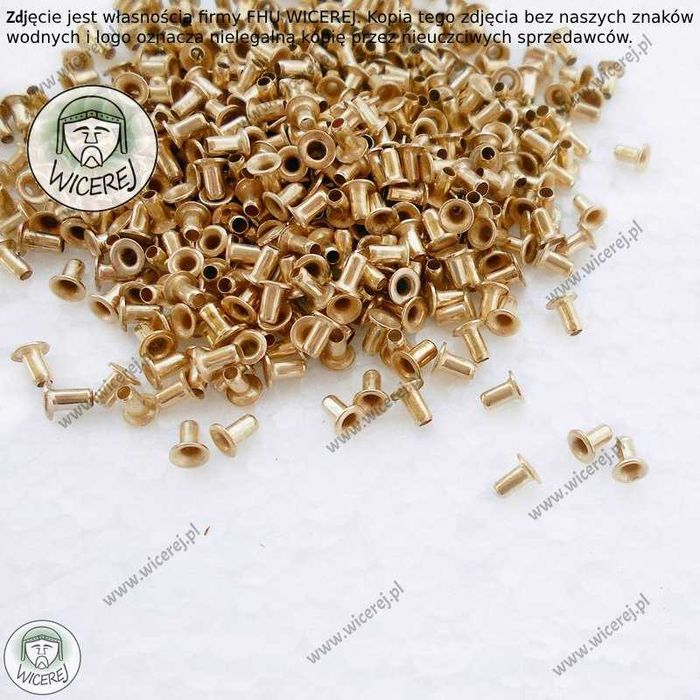 Przelotki do drutu miedziowane 500 sztuk Tulejki do ramek Przelotka