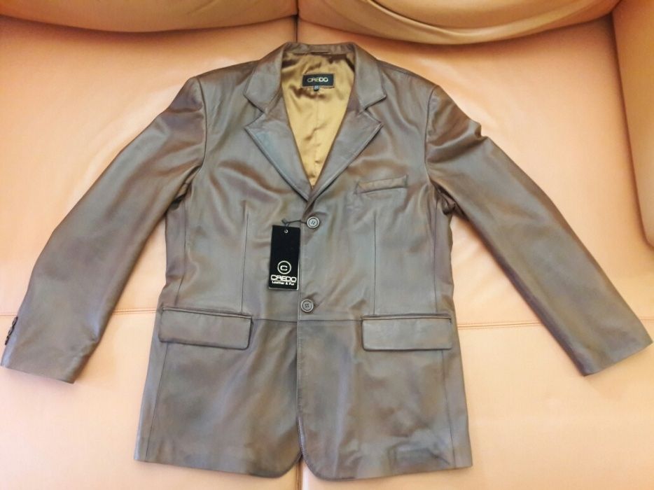 Чоловічий шкіряний піджак