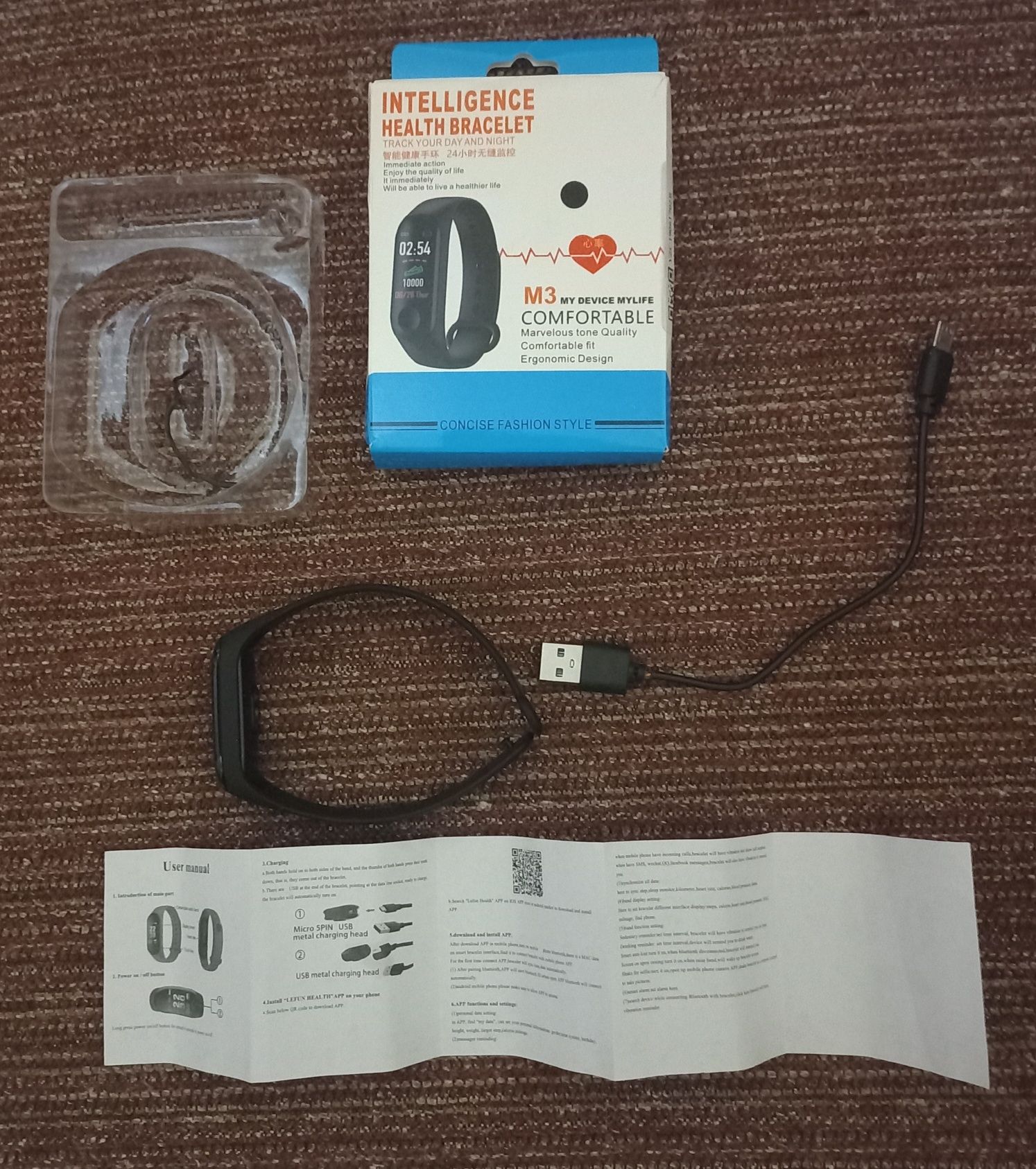 Фітнес браслет Smart Bracelet M3 Black