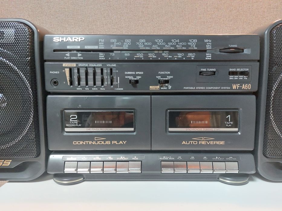 Магнитофон / магнітофон/ магнітола SHARP WF-A60Z (GY)