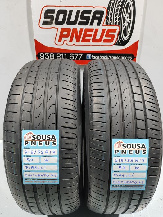 2 pneus semi novos 215-55R17 Pirelli - Oferta dos Portes