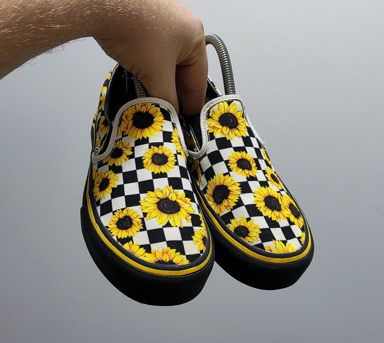 Женские кроссовки слипоны Vans Sunflowers Custom