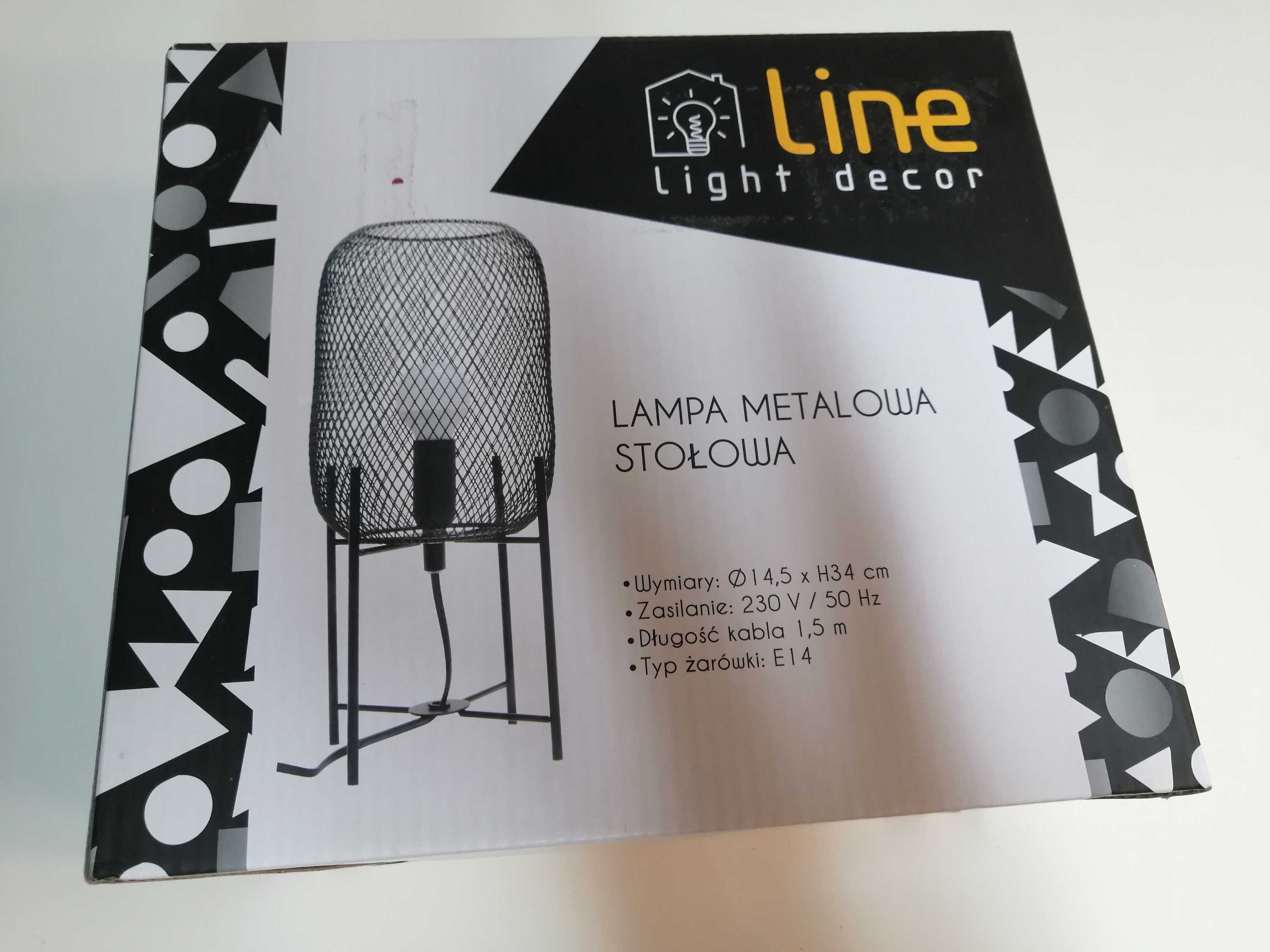 Lampa metalowa stołowa