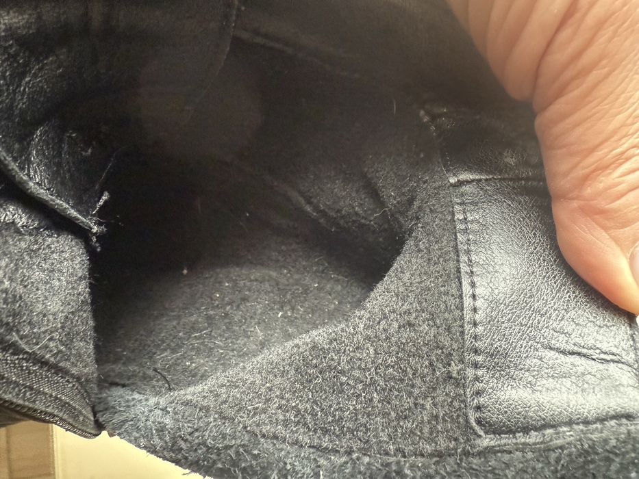 Ботинки кожаные  на флисе женские