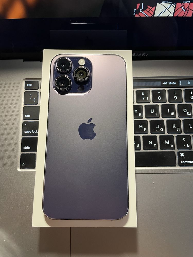 iPhone 14 Pro Max офіційний фіз сім, 256gb захисне скло у подарунок