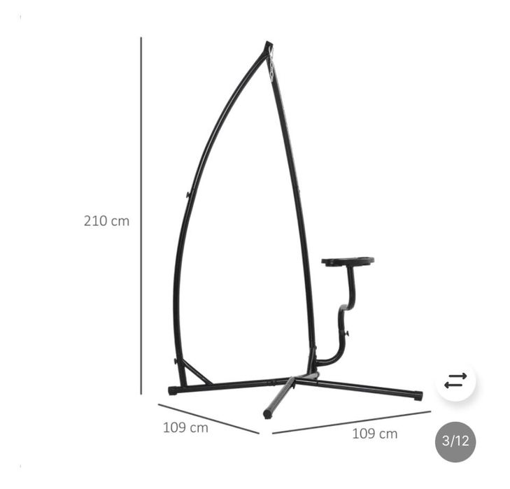 Suporte de cadeira suspensa para varanda ou jardim, com garantia