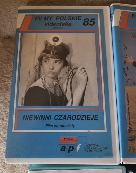 kaseta video VHS Czarodzieje Pociąg Nóż w wodzie Wniebowzięci