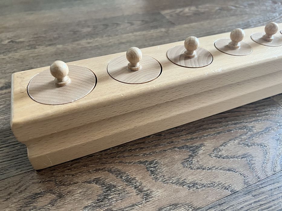 Cylindry Montessori drewniane duże