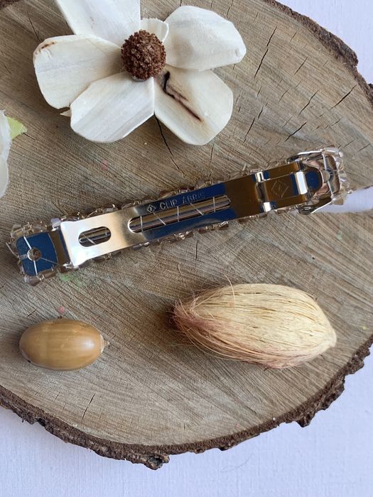 Spinka do włosów z kryształkami minimalistyczna, Gold/Złota