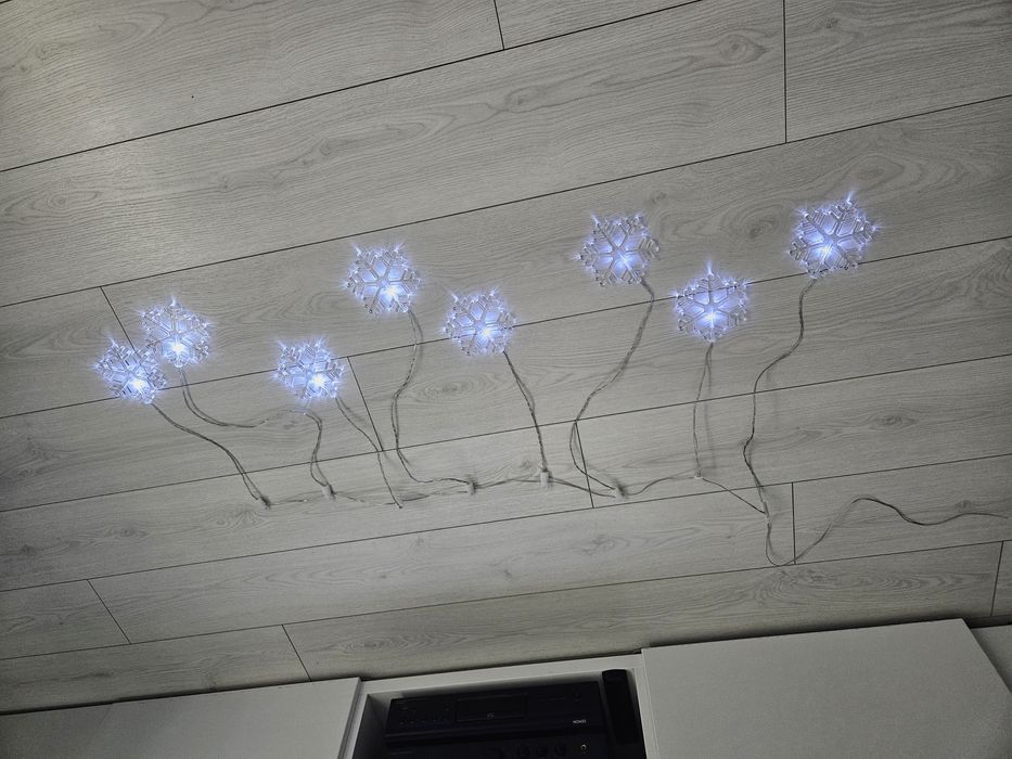 Kurtyna świetlna na okno swiateczna