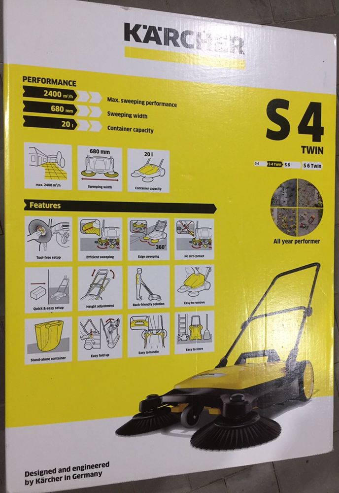 Ручная подметальная машина Karcher S 4 Twin кершер нові