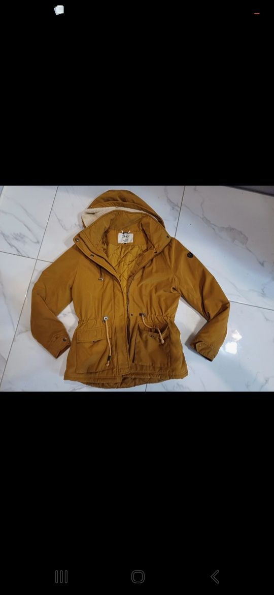 Kurtka parka musztardowa M 38 na jesień zimę