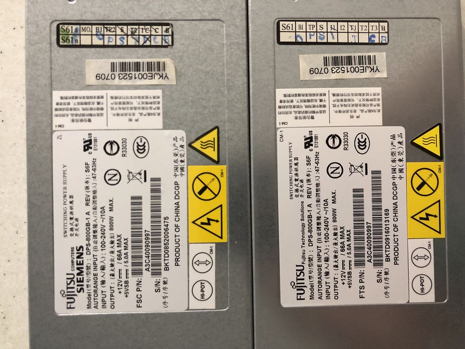 Серверний блок живлення Fujitsu DPS-800GB-1 A