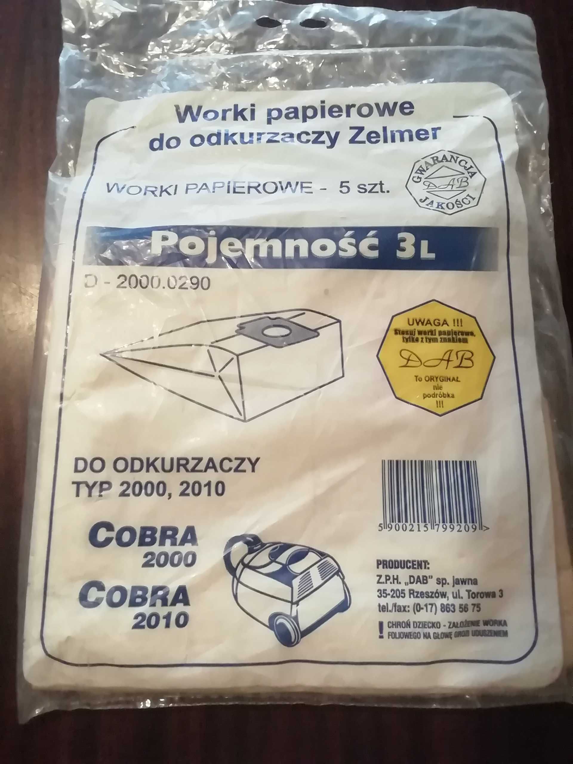 Worki do odkurzacza Zelmer Cobra