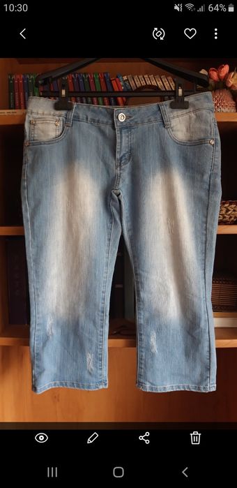 Spodnie jeansy rybaczki damskie rozmiar 44/46/48 2XL  Fionina