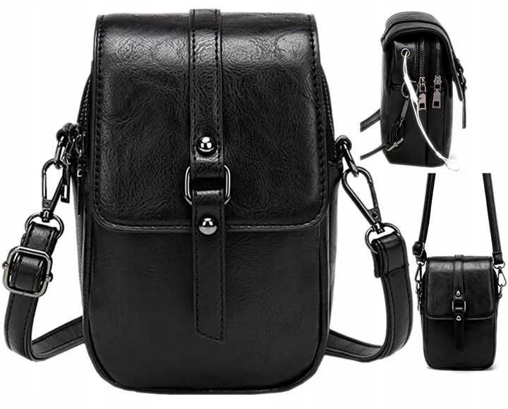 Damska Torebka skórzana listonoszka CROSSBODY boho