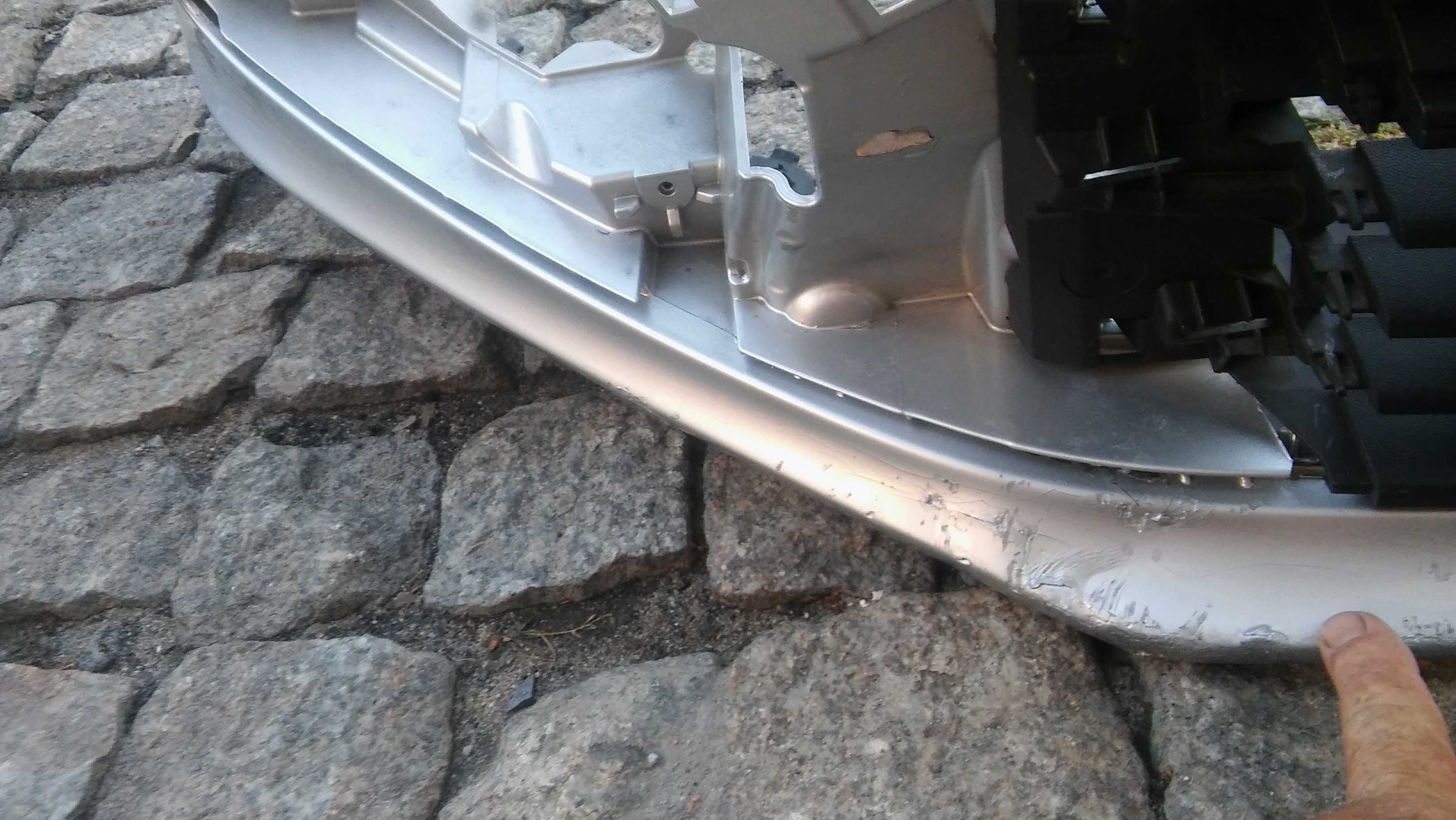 VW Polo 6C0,od 14r,zderzak przód+kratka radar+hokej,SREBRNY=LA7W,orygi