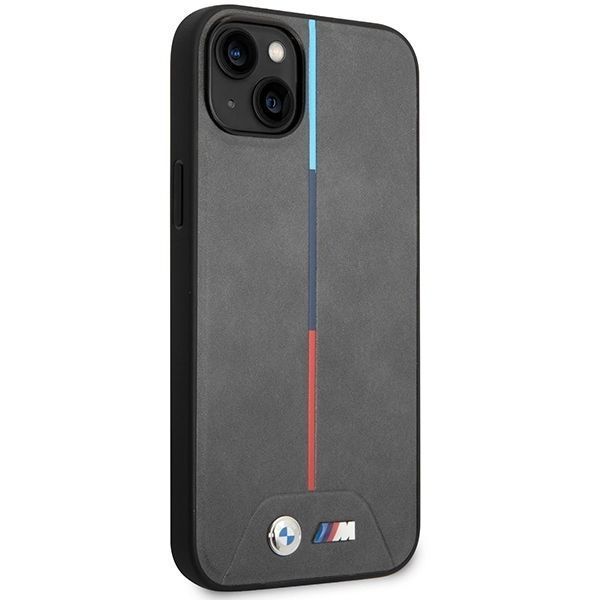 Etui BMW Quilted Tricolor dla iPhone 14+/15+ Szare