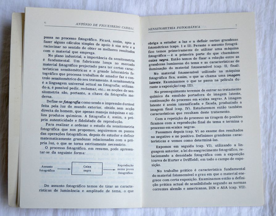 Livro fotografia, Sensitometria Fotográfica António Figueiredo Cabral
