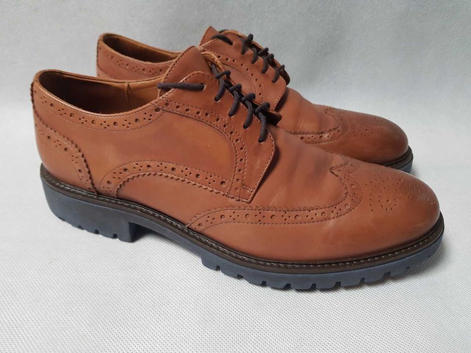 GINO ROSSI - Męskie Buty Oxford roz. 44 - 28 cm Igła Stan _ >